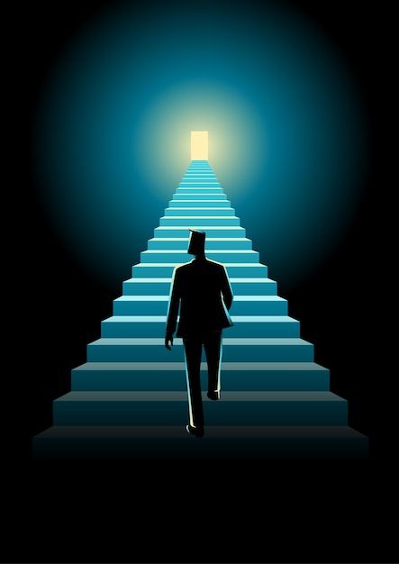 Stairway to success | Premium Vector #Freepik #vector #up-stairs #step-up #determination #stairway Instagram Glowing Logo, Faceless Icons, Walking Up Stairs, Up Stairs, Success Pictures, Friendship Photography, Motion Logo, Lion Photography, Gamer Pics