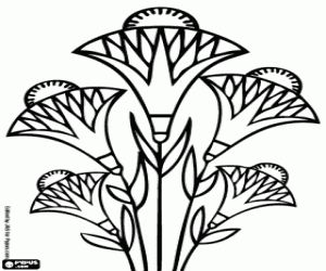 Free Papyrus flowers. The papyrus sedges are aquatic plants in Egypt coloring and printable page. Egyptian Design Pattern, Egyptian Drawings, Starověký Egypt, Egyptian Motifs, Egypt Tattoo, Egyptian Design, Ancient Egypt Art, Egyptian Tattoo, Egypt Art