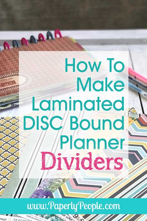 How To Make Laminated Scrapbook Paper Dividers For Your Discbound Planner. With all the scrapbook paper I have laying around I thought it would be a great idea to make DIY laminated divider pages for my letter sized disc bound ARC or Levenger planner! It is wicked easy to do and helps so much with planner organization. You can even use them as covers (I do!) #diyplanner #arcplanner Happy Planner Free Printable, Arc Planner, Arc Notebook, Happy Planner Printables, Diy Planner Notebook, Happy Planner Cover, Diy Organizer, Planner Diy, Planner Tabs