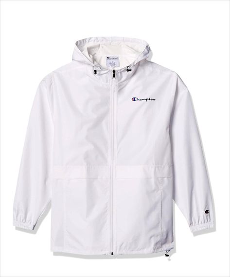 CHAMPION MENS JACKET LARGE WHITE Water Resistant Jacket, Active Jacket, Cute Jackets, Jacket For Men, Work Jackets, White Hoodie, Athletic Wear, Light Jacket, Zip Jacket