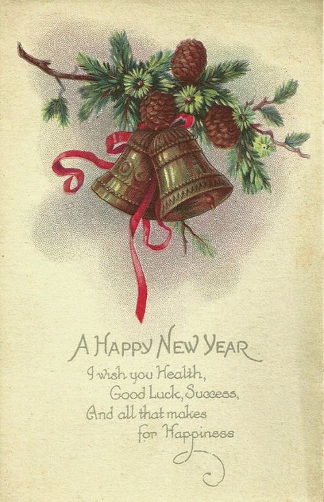 A Collection of 30 Lovely Vintage New Year Cards ~ Vintage Everyday Vintage Happy New Year, Happy New Year Message, Happy New Year Gif, New Year Postcard, Happy New Year Quotes, Happy New Year Cards, Happy New Year Greetings, New Year Images, New Year Greeting Cards