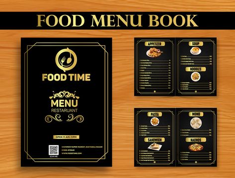 Restaurent Food Menu Book Design. Menu Book Design, Menu Book, Design Advertising, Graphic Design Advertising, Food Menu, Freelancing Jobs, Meal Time, Business Design, Book Design