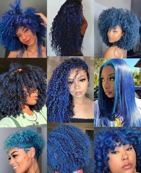 Comment and follow for more Women's hairstyles | hair color ideas Adore Hair Dye, Blue Hair Color Ideas, Blue Hair Color, Natural Straight Hair, Cute Hair Colors, Dyed Natural Hair, Pretty Hair Color, Women's Hairstyles, Hair Color Blue