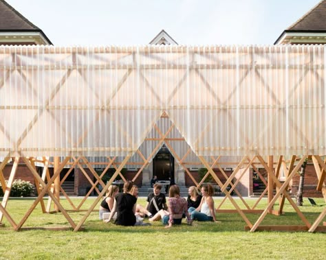 Urban Rooms, Fasad Design, Wooden Pavilion, Temporary Architecture, Pavilion Plans, University Of Reading, Pavilion Architecture, Pavilion Design, Outdoor Pavilion