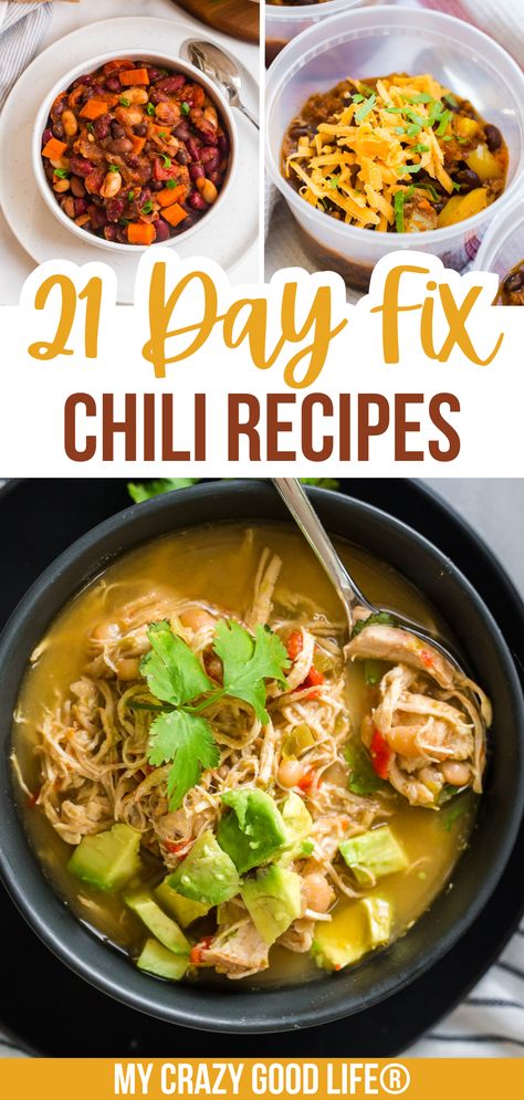 These 21 Day Fix Chili Recipes are a great way to meal prep. You can make 21 Day Fix chili with no beans, in the Instant Pot, with the Crockpot, and more. The possibilities for these chili recipes are endless. There are even some vegetarian chili recipes included. Chili With No Beans, 21 Day Fix Chili, Healthy Chili Crockpot, Healthy Chili, Vegetarian Chili Recipe, Crockpot Chili, No Bean Chili, 21 Day Fix, Top Pins