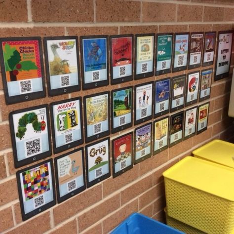 10 Exciting QR Code Classroom Activity Ideas Classroom Activity Ideas, Eyfs Resources, Qr Codes In The Classroom, Qr Code Books, Literacy Classroom, Qr Code Activities, Reading Display, Class Library, Elementary Library