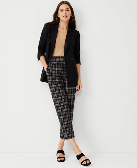 Shop Ann Taylor for effortless style and everyday elegance. Our The Petite High Waist Pull On Taper Pant in Plaid is the perfect piece to add to your closet. Lean Legs, Plaid Trousers, Suit Jackets For Women, Tapered Pants, Ankle Pants, Work Fashion, Trouser Pants, The High, Slim Legs