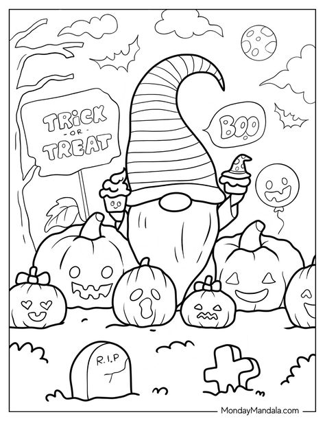 20 Gnome Coloring Pages (Free PDF Printables) Printable Gnomes Free, Free Gnome Coloring Pages Free Printable, Halloween Gnome Coloring Pages, Fall Gnome Coloring Pages, Mushroom Coloring Pages Free Printable, Witchy Coloring Pages Free Printable, Gnome Coloring Pages Free Printable, Fall Coloring Pages Free Printable, October Coloring Pages