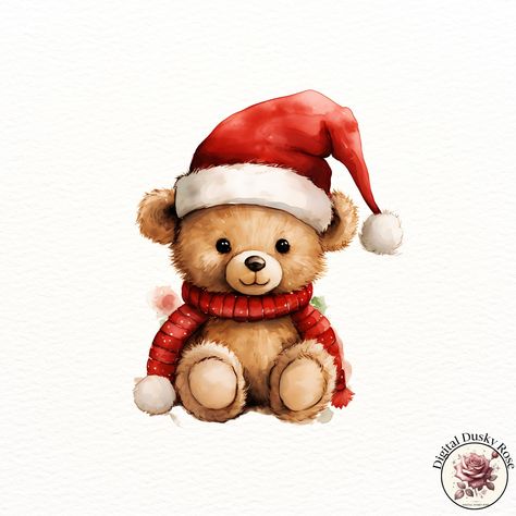 Watercolor Christmas Teddy Bear Clipart: Adorable Bear in Winter Clothes, Santa-Inspired Design for Holiday Crafts https://digitalduskyrose.etsy.com/listing/1803655021 Get ready for the holiday season with our Watercolor Christmas Teddy Bear Clipart! Featuring a cute teddy bear dressed in cozy winter clothes and a Santa-inspired outfit, this high-resolution clipart is perfect for adding charm to your Christmas cards, holiday invitations, scrapbooking, and other seasonal crafts. This whimsic... Christmas Teddy Bear Drawing, Cozy Winter Clothes, Teddy Bear Drawing, Teddy Bear Christmas, Dragon Light, Teddy Bear Clipart, Bear Drawing, Bear Clipart, Christmas Teddy Bear