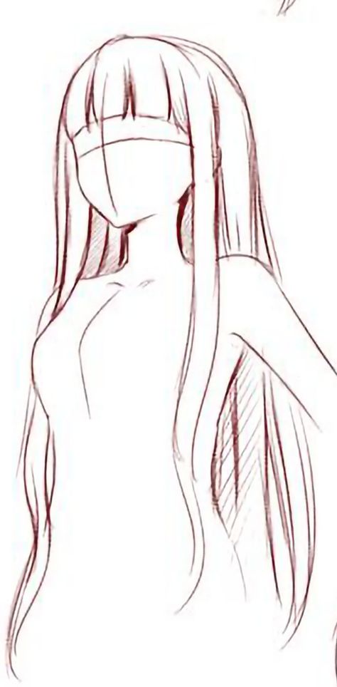 Doll Hair Drawing, Blonde Hair Shading Drawing, Hair Drawing Y2k, Hair Drawing 3/4 View, Oc Drawing Base With Hair, Long Flowing Hair Reference, Anime Reference Hair, Hair Drawing Reference Bangs, Long Hair Styles Drawing Reference