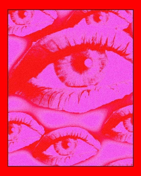 Red Posters For Room, Red And Pink Graphic Design, Pink Orange Red Aesthetic, Yonic Art, 90s Prints, Pink Red Aesthetic, Pink Graphic Design, Funky Prints, Pop Aesthetic