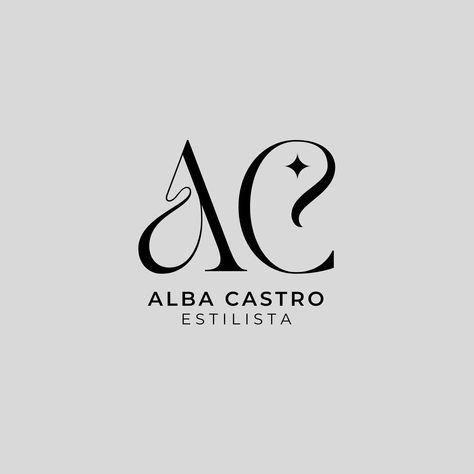 Logo Estilista Marca Personal Monograma Profesional Estético Tipográfico Negro Gris - Templates by Canva Great Logos, Social Media Ideas, Business Cards Creative, Personal Logo, Fashion Logo, Monogram Logo, Logo Templates, Mood Boards, Design Details