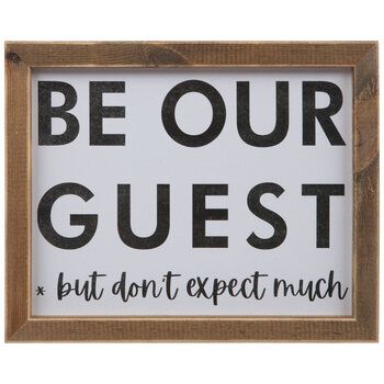 Be Our Guest But Wood Wall Decor | Hobby Lobby | 2065530 Hobby Lobby Signs, Guest Room Sign, Wall Decor Hobby Lobby, Farmhouse Style Living Room, Be Our Guest, Guest Room Decor, Farmhouse Style Decorating, Room Signs, Wood Wall Decor