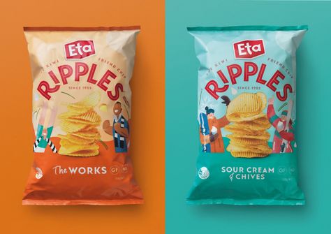 Chip Bag Design Food Packaging, Chips Packaging, Chip Packaging, Packaging Snack, Snack Brands, Packaging Template Design, Packaging Design Trends, Modern Packaging, Chips Brands