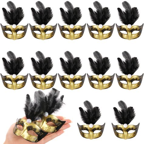 PRICES MAY VARY. Package Including - 12pcs mardi gras mini mask in gold black. These small masks are used for mardi gras decoration, masquerade party decoration, birthday party decoration and so on Delicate Design - These mini masks are about 3.5inch wide, not for wear but suit for decorating party, table or home. High Quality - These Mardi Gras accessories are made of quality plastic, well printed and unique. They can be used many times to decorate your party. Occasion they fit? - These mini Ma Masquerade Party Decorations Diy, Mardi Gras Party Costume, Masquerade Party Centerpieces, Masquerade Ball Decorations, Masquerade Centerpieces, Mascarade Party, Masquerade Decorations, Gatsby Birthday Party, Mardi Gras Party Decorations