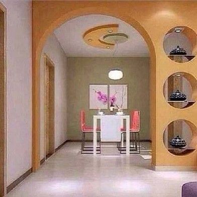 Archways In Homes, Arch Designs For Hall, Single Floor House Design, Arch Designs, Plafond Design, Ceiling Design Living Room, House Arch Design, Living Room Partition Design, Arch Design