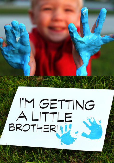 Gender reveal with my three year old son. Big brother! Brother Gender Reveal Ideas, Simple Gender Reveal Pictures, Gender Reveal With Big Brother, Big Brother Gender Reveal Ideas, Big Brother Gender Reveal, Gender Photography, Sibling Gender Reveal, Sibling Baby Announcements, Baby Reveal Ideas