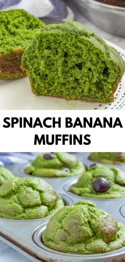 These spinach banana muffins are a kid-friendly healthy blender muffin, lightly sweetened and full of fruits and veggies! They're great for meal prep, busy weekday mornings, and are quite freezer-friendly! Healthy Saint Patricks Day Snacks, St Patty Food For Kids, St Patrick's Day For Toddlers, Green Treats For Kids, St Patrick's Day Food Ideas For Kids, Healthy Green Snacks For St Patricks Day, Green Foods For St Patricks Day Kids, St Patricks Day Green Muffins, St Patricks Day Baking Ideas Kids