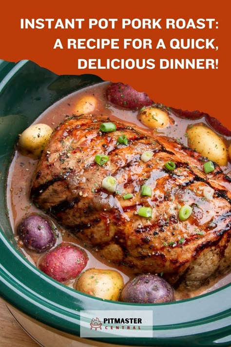 Cooking dinner just got easier with this Instant Pot pork roast recipe! Enjoy a flavorful and tender pork roast in no time. Perfect for busy weeknights or anytime you need a quick and tasty meal. Instant Pot Pork Tenderloin Roast Recipes, Pork Roast Instapot, Boneless Pork Loin Roast Instant Pot, Pork Loin Roast Instant Pot Recipes, Instant Pot Pork Roast Cook Time, Boneless Pork Roast Instant Pot, Boneless Pork Sirloin Roast Instant Pot, Frozen Pork Roast Instant Pot, Pork Roast Instant Pot Recipes