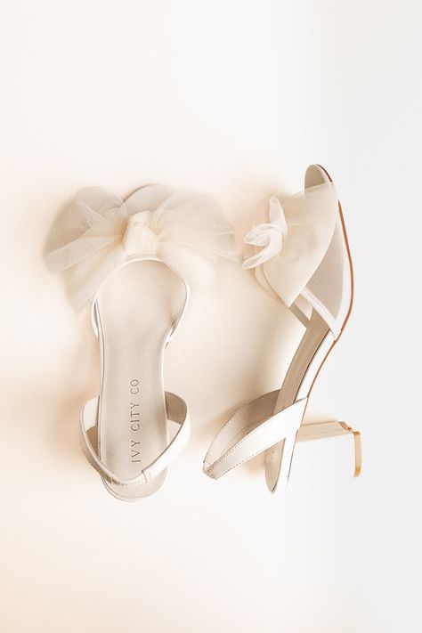 Sicily Dress - Champagne Lining – Ivy City Co Wedding Shoe With Bow, Beach Wedding Bridal Shoes, Wedding Heels Vintage, Low Block Heel Bridal Shoes, Dainty Wedding Shoes, Chunky Wedding Heels, Bride Shoes Low, Wedding Photos Shoes, Low Wedding Heels