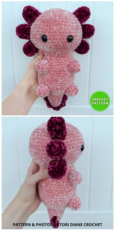 Amigurumi Axolotl, Chunky Yarn Crochet, Crochet Project Free, Awesome Crochet, Easy Crochet Animals, Crochet Animal Amigurumi, Crochet Turtle, Crochet Business, Crochet Animals Free Patterns