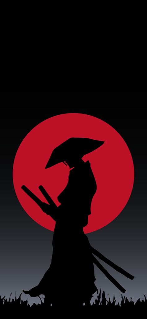 Samurai phone wallpapers amoled Samurai Wallpaper, Wallpaper 4k, Red And Black, Moon, Wallpapers, Iphone, Red, Black