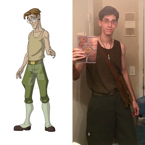 Milo Thatch Cosplay Milo And Kida Atlantis Cosplay, Milo Thatch Outfit, Milo Thatch Costume, Milo Atlantis Costume, Milo Thatch Cosplay, Milo Thatch Fanart, Miguel Ohara Cosplay, Milo Thatch Aesthetic, Milo Cosplay