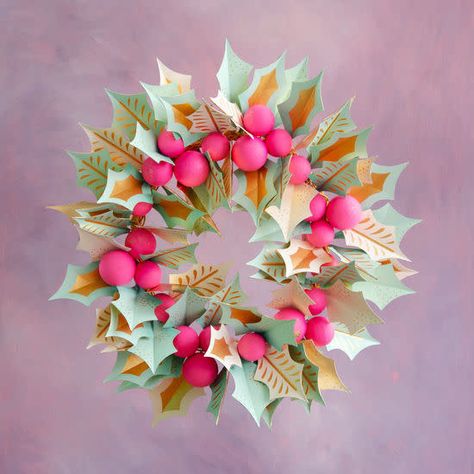 Paper wreath diy