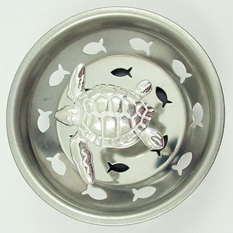 Sea Turtle Kitchen Sink Strainer - Stainless Steel - 39SS Outside House Decor, Sea Turtle Pictures, Cheap Boho, Kitchen Sink Strainer, Sink Strainer, Turtle Love, Kitchen Decor Themes, Steel Kitchen Sink, Girl Bedroom Designs