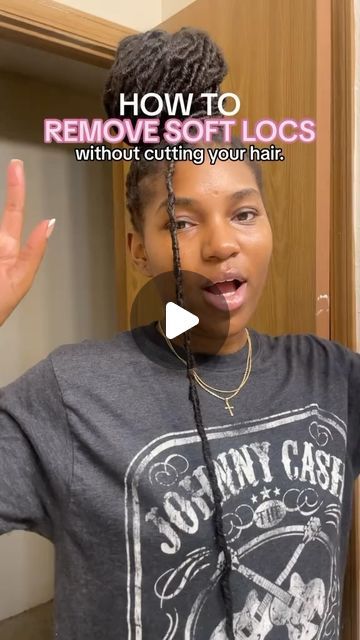 Melanin Hairstyles 💇🏽‍♀️ on Instagram: "HOW TO REMOVE SOFT LOCS 👌🏽🌠 @_aliyahnb" How To Remove Soft Locs, How To Install Soft Locs, How To Take Down Soft Locs, How To Take Out Soft Locs, Soft Locks Styles, Dark Brown Soft Locs, Fake Locs Hairstyles, Soft Locs With Barrel Ends, Hairstyles To Do With Soft Locs