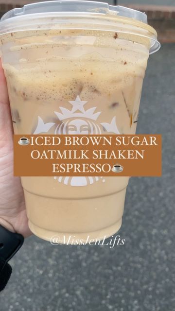 Starbucks With Almond Milk, Starbucks Iced Shaken Espresso Drinks, Almond Milk Starbucks Drink, Iced Brown Sugar Oatmilk Shaken Espresso, Dairy Free Starbucks Drinks Iced Coffee, Brown Sugar Starbucks Drink, Starbucks Drinks With Oat Milk, Starbucks Oatmilk Drinks, Grande Starbucks Drinks