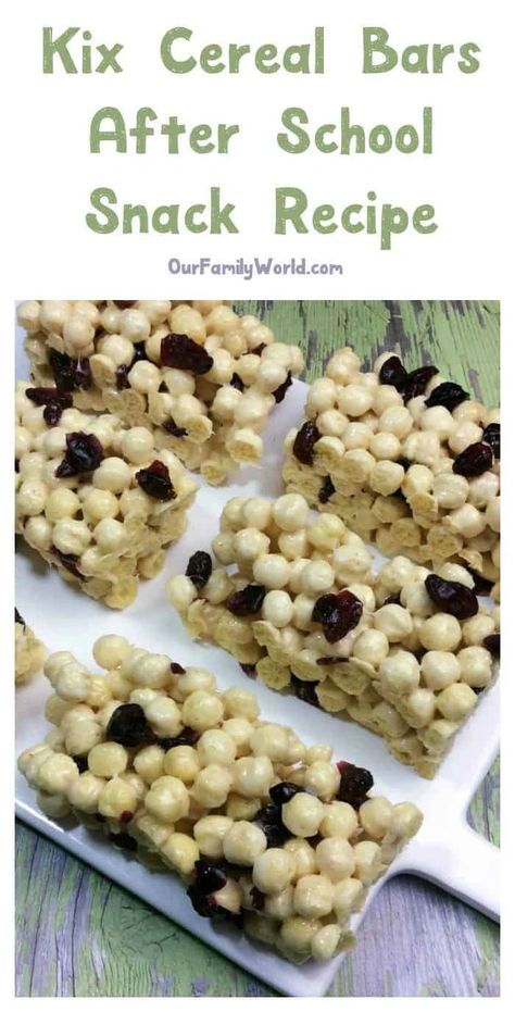 Berry Kix Cereal Recipes, Recipes Using Kix Cereal, Kix Cereal Marshmallow Treats, Recipes With Kix Cereal, Kix Cereal Treats, Kix Cereal Recipes, Bagel Sandwich Ideas, Cereal Bars Recipe, Cereal Treat Recipes