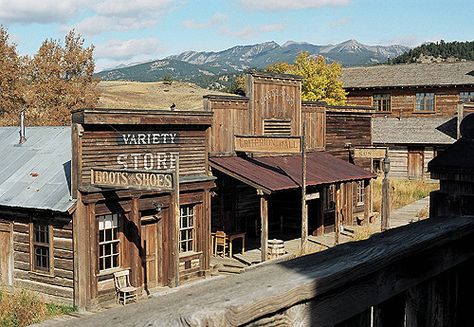 Montana Town - Deadrock Montana Western, Old Western Towns, Old West Town, Montana Vacation, Montana Travel, Old Western, Big Sky Montana, Mountain Ranch, West Town