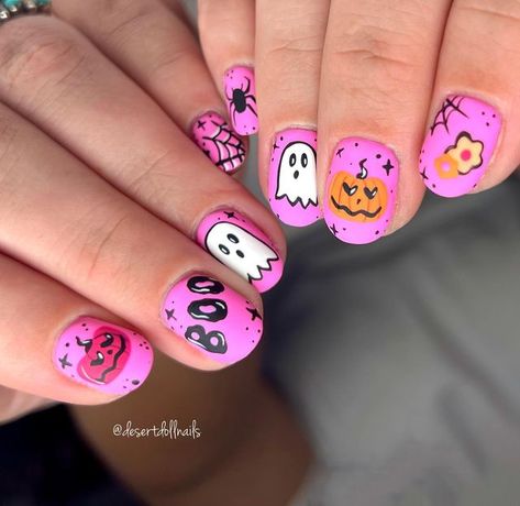 Cute Press On Nails, Nails Press Ons, Halloween Press On Nails, Pumpkin Designs, Cute Halloween Nails, Seasonal Nails, Nails For Kids, Press Ons, Halloween Nail Designs