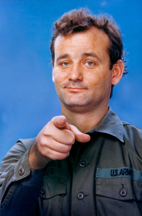 "Stripes" promo still, 1981.  Bill Murray as Pvt. John Winger. Stripes Movie, Jim Carrey Expressions, Jim Carrey Smile, Jim Carrey Face Expressions, Bill Murray Art, Bill Murray Ghostbusters, Movie Nostalgia, Larry Wilcox, Tattoos Animals