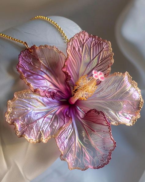 #fashion #accessories #necklace #earrings #hairaccessories #cute #midjourney #aiartwork #aiart #hibiscus #flower #aicommunity #productdesign Flowers In Fashion, Hibiscus Accessories, Hibiscus Earrings, Abyss Mage, Playing Genshin, Flower Pearl Necklace, Tropical Accessories, Honkai Starrail, Flowers Fashion