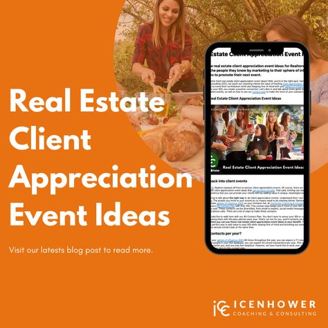 Real Estate Client Events, Realtor Client Appreciation Events, Realtor Event Ideas, Real Estate Client Appreciation Events, Appreciation Event Ideas, Client Appreciation Party, Client Appreciation Events, Sphere Of Influence, Real Estate Marketing Strategy