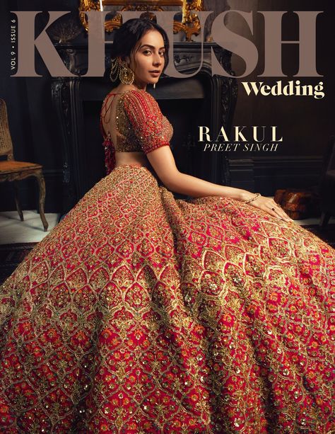 Download your free copy of Khush Wedding ⁠ featuring cover star Rakul Preet Singh (@rakulpreet) sporting the season’s most lust-worthy bridal wear by Frontier Raas (@frontierraas). Editor-In-Chief: Sonia Ullah Creative Director: Manni Sahota Fashion Editor/Styling: Vikas Rattu assisted by Reena Lakhani Jewellery: Amrapali Tribe Makeup: Ganga Hair: Aamir Naveed Photography: Arron Dunworth Words by: Nupur Sarvaiya Bridal Magazine Cover, Frontier Raas, Tribe Makeup, Hena Designs, Rakul Preet Singh, Indian Fashion Trends, Wedding Saree Blouse, Wedding Saree Blouse Designs, Best Bridal Makeup