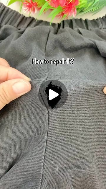 Noocx® - Smart Gadgets on Instagram: "How to repair it?" How To Repair Clothes, Clothing Repair Embroidery, Hole Repair Clothes, Patch Holes In Clothes, Reused Clothes, Embroidery Repair, Repairing Clothes, Clothes Repair, Diy Clothes Tutorial