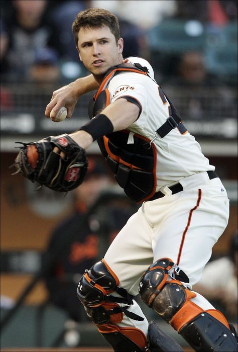 March 27th--today is Buster Posey's Birthday! He was born in Leesburg, Georgia in 1987 and he has been pretty busy since! Rookie of the Year in 2010, League MVP in 2012, 2 World Series rings and the list goes on and on. He is married to his high school sweetheart, Kristen and they are the proud parents of twins! Happy Birthday Buster! Sf Giants Baseball, San Francisco Giants Baseball, Baseball Catcher, Giants Baseball, Buster Posey, Baseball Boys, Giants Fans, Mlb Players, Arizona Diamondbacks