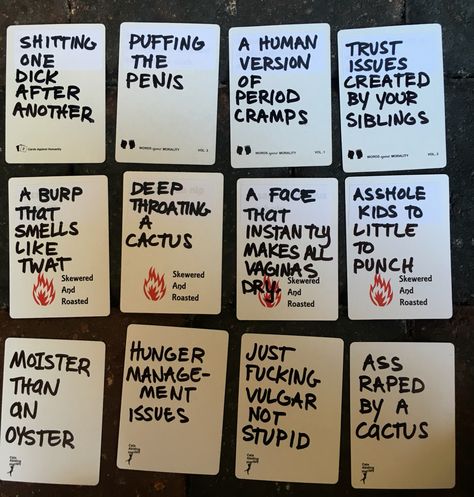 Hilarious and creative ideas for blank cards in cards of humanity game or DIY your own deck of cards against humanity Diy Cards Against Humanity, Adult Game Night Party, Cards Against Humanity Funny, Cards Of Humanity, Cards Against Humanity Game, Adult Game Night, Game Night Parties, Pig Roast, Night Party