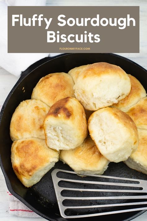 Homemade Sourdough Pinch Biscuits are mile high fluffy sourdough biscuits perfect with dinner. Sourdough Busicuts, Recipe Using Sourdough Bread, Best Biscuit Recipe, Sourdough Biscuits, Easy Sourdough Bread Recipe, Bread Ideas, Sourdough Bread Starter, Sourdough Pancakes, Sourdough Starter Discard Recipe