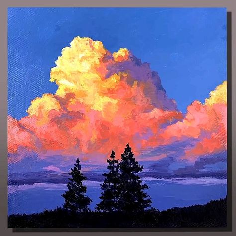 Sunset Clouds Acrylic Painting | art, artist, work of art, art of painting | Sunset Clouds Acrylic Painting #art #artist #artwork #acrylic #painting #eldrawingarts #sunsetpainting #acrylicpainting | By El Drawing Arts Painting Sunset Clouds, Art Diary Ideas, Cloud Painting Acrylic, Clouds Acrylic, Anime Canvas Painting, Clouds Painting, Canvas Art Painting Acrylic, Art Of Painting, Drawing Arts