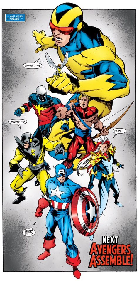 Avengers forever Carlos Pacheco Art, Goliath Marvel, Avengers Forever, Avengers Team, Arte Nerd, Comic Poster, Avengers Comics, Comic Characters, Avengers Age