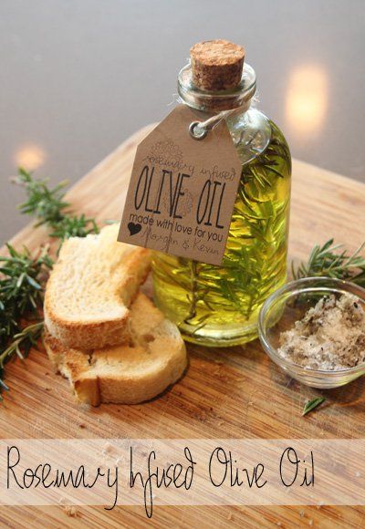 60 Handmade GIFT IDEAS...you'll be PROUD to give! | Make It and Love It Rosemary Infused Olive Oil, Olive Oil Recipes, Infused Oil, Fresh Spices, Infused Olive Oil, Olive Oils, Cooking Oils, Flavored Oils, Infused Oils