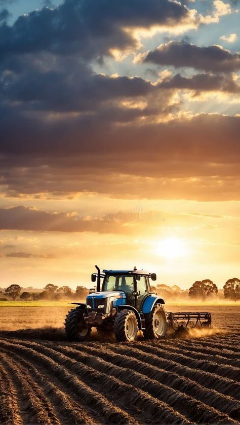 Modern unmanned tractor plows land, technologies in agriculture stock images Tractor Advertising Design, Technology In Agriculture, Tractor Plow, Welcome Photos, Technology Posters, Agricultural Land, Agriculture Tractor, Poster Background, Poster Background Design