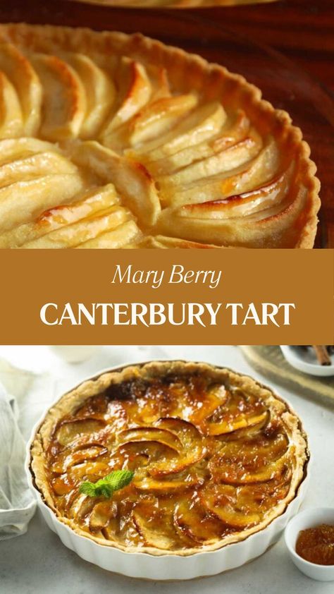 Mary Berry Canterbury Tart Sweet Shortcrust Pastry Recipes Desserts, British Cupcakes, Great British Bake Off Recipes, Baking Besties, Beautiful Tarts, Medieval Foods, British Food Traditional, British Bake Off Recipes, Scotland Food