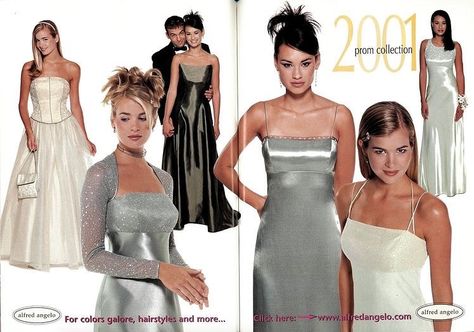 Instagram post by 90s/y2k MAGAZINE INSPO PAGE ✨ • Aug 19, 2021 at 11:31am UTC Early 2000s Prom, 2000s Prom, Y2k Prom Dress, Y2k Magazine, Y2k Aesthetic Institute, 90s Prom, Y2k Hairstyles, 90s Fashion Women, Famous Outfits