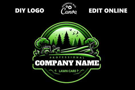 Lawn Mowing Logo, Lawn Fertilizer Diy, Mowing Logo, Gardener Logo, Lawn Mowing Business, Lawn Renovation, Lawn Care Logo, Landscaping Logo, Logo Garden