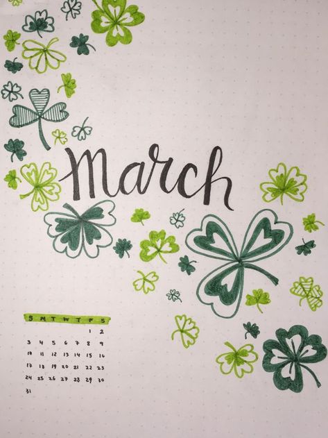 March Dot Journal Ideas, March Bulletin Journal Ideas, March Journal Cover, March Doodles, March Monthly Spread, March Journal, March Bujo, Journal Aesthetics, Monthly Ideas